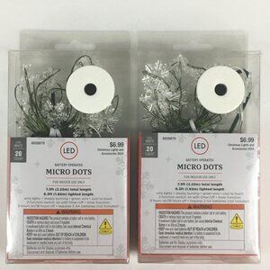 2 Packs of Battery Operated Snowflake Christmas Lights 20 Count Cool White Timer